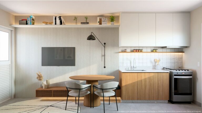 Sala e Cozinha - Vista Frontal