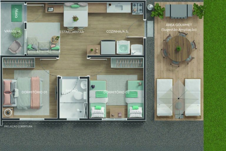 Implantação da Casa